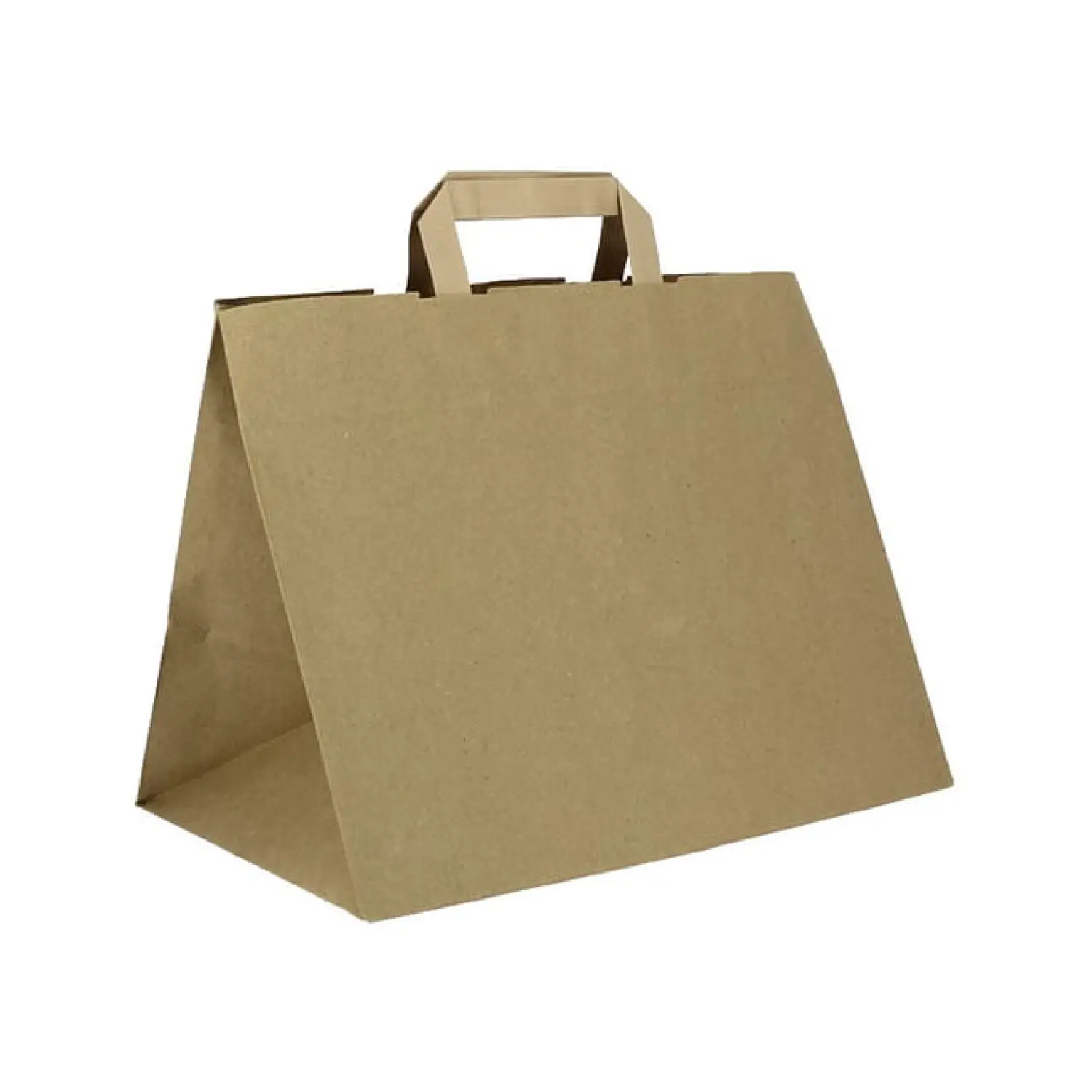 Bolsa papel kraft c/ asa plana 32+21x26cm