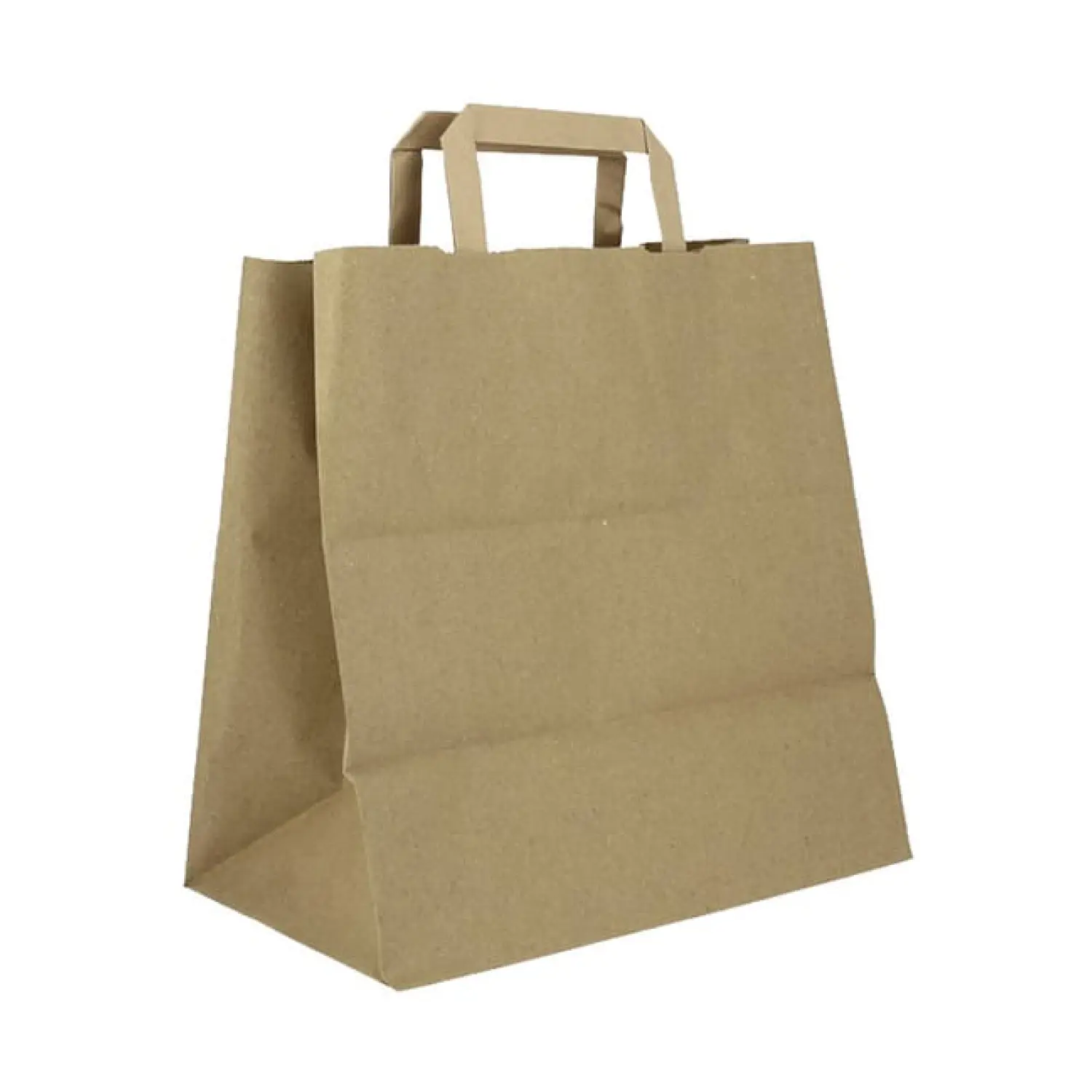 Bolsa papel kraft c/ asa plana 28+17x29cm