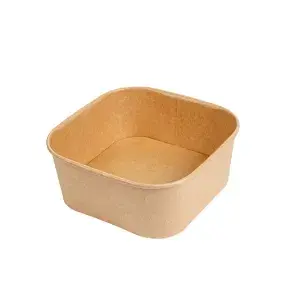 Ensaladera cuadrada kraft fsc 1250cc 170x170x75mm