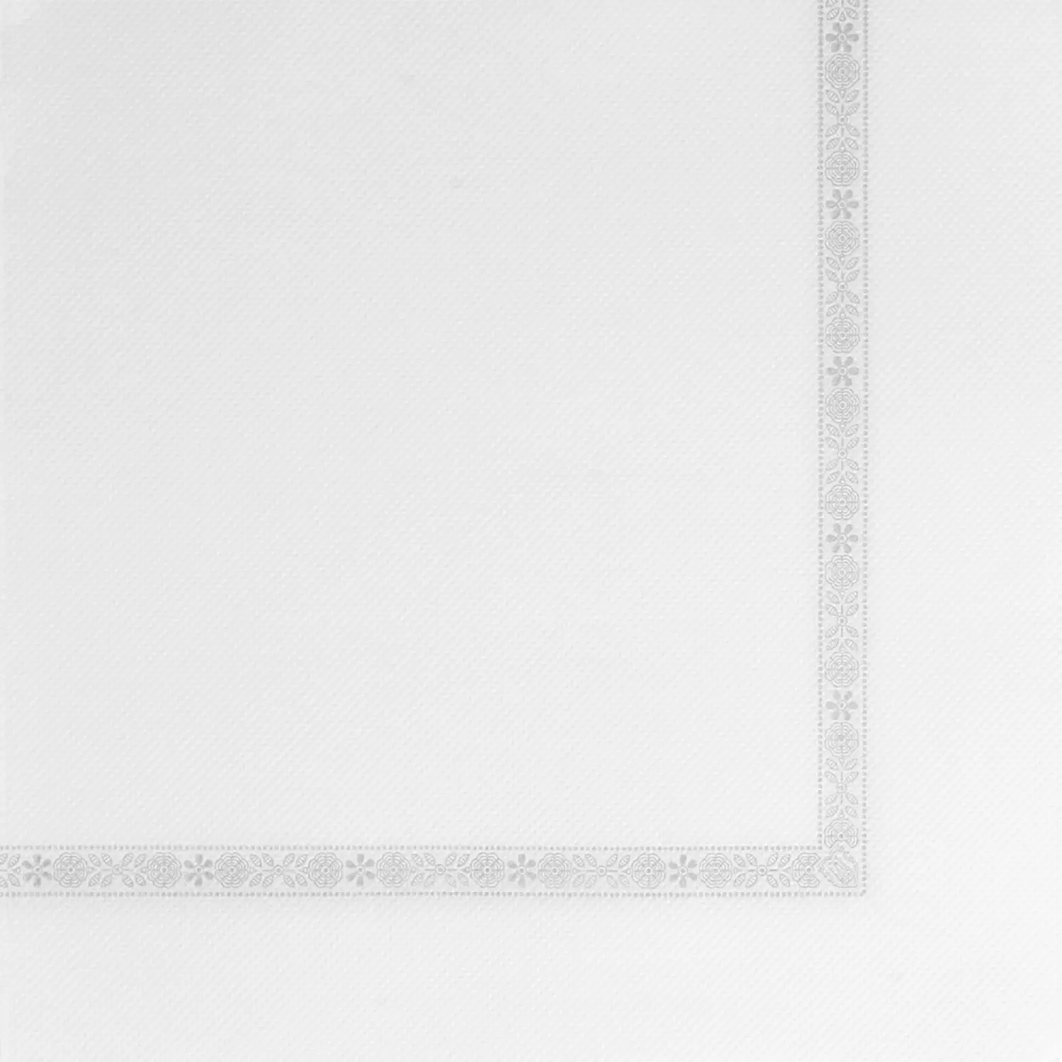 Servilletas ecolabel con orla double point  18 g/m2 39x39 cm blanco tissue (1200 unid.)