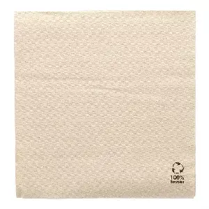 Tovaglioli ecolabel 1 velo feel green  23 g/m2 33x33 cm naturale tissue riciclato (3000 unità)
