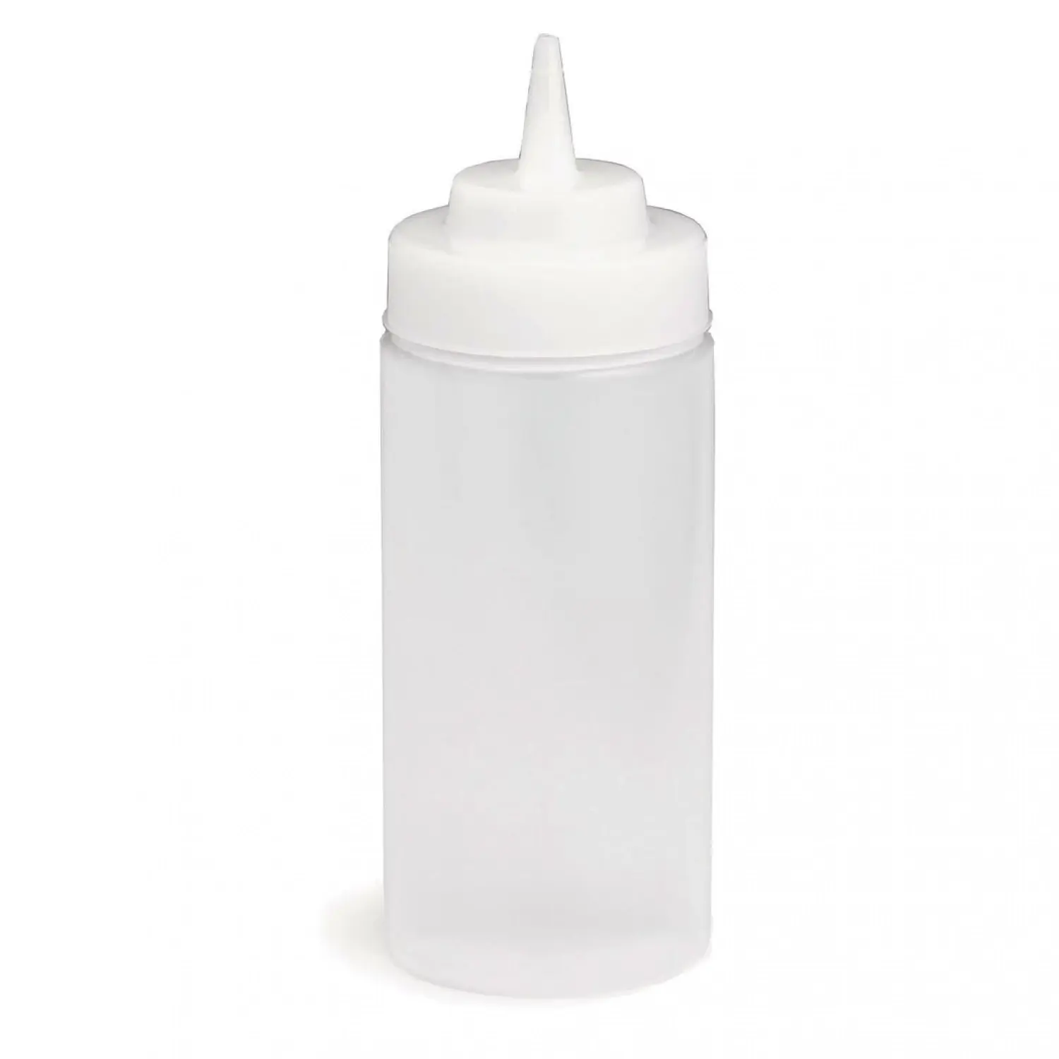 Botella exprimible con boca de 53 mm 240 ml 6 x 6 x 17,1 cm Blanco translúcido