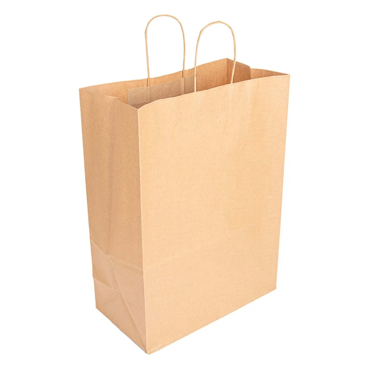 Sacchetti sos con manici  90 g/m2 32+16x43 cm naturale kraft (250 unità)