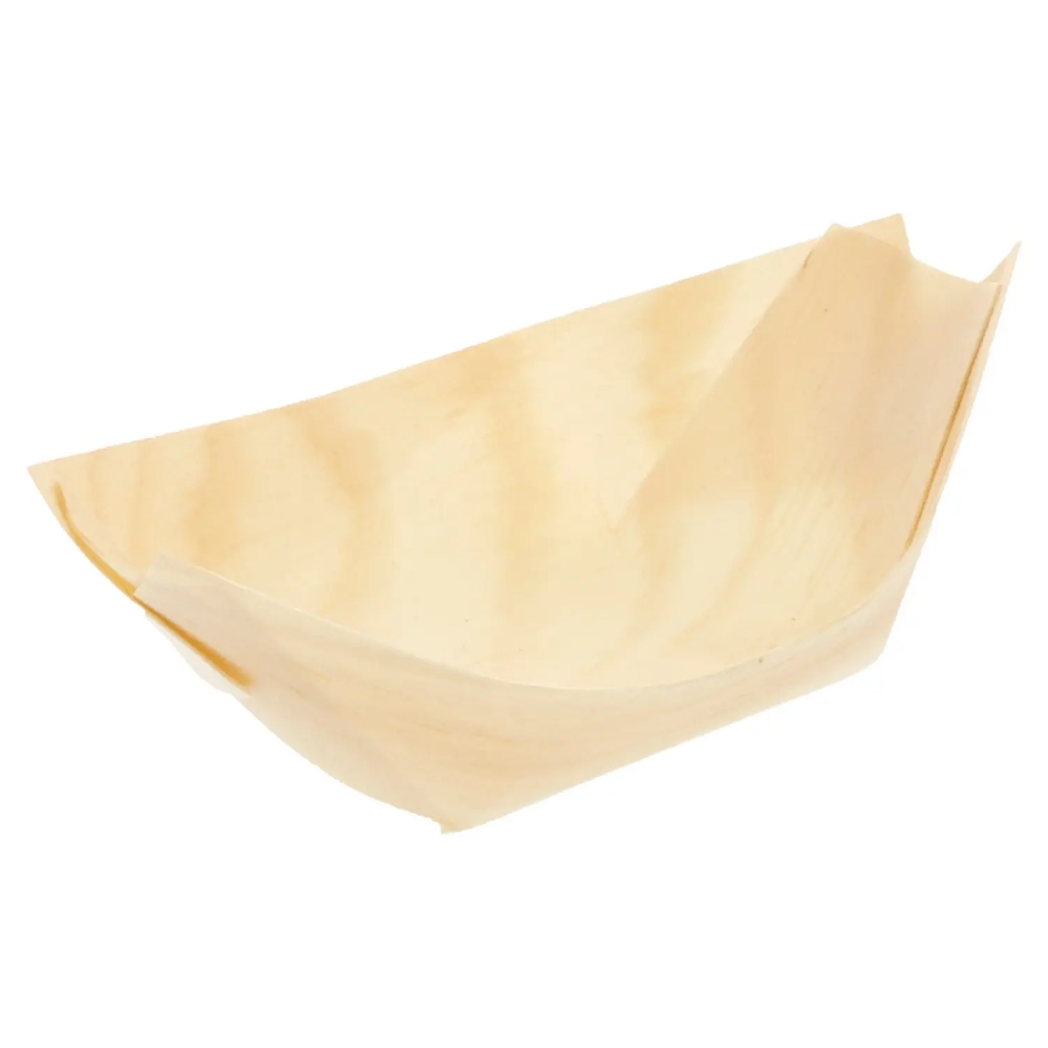 Barquilhas de casca de poplar wood  11x7x2 cm natural madeira (2000 unidade)