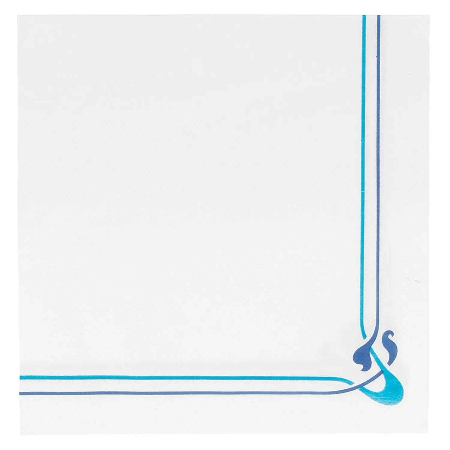 Tovaglioli ecolabel double point 'maxim bleu' 18 g/m2 40x40 cm bianco tissue (1200 unità)