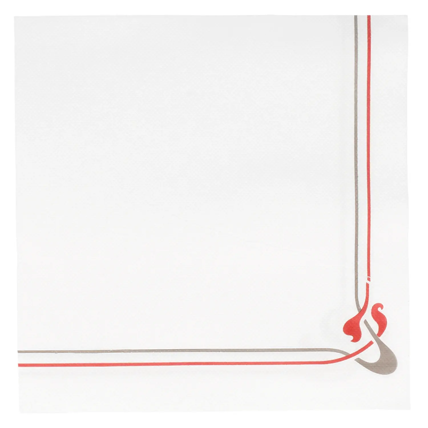 Tovaglioli double point 'maxim bordeaux' 18 g/m2 40x40 cm bianco tissue (1200 unità)