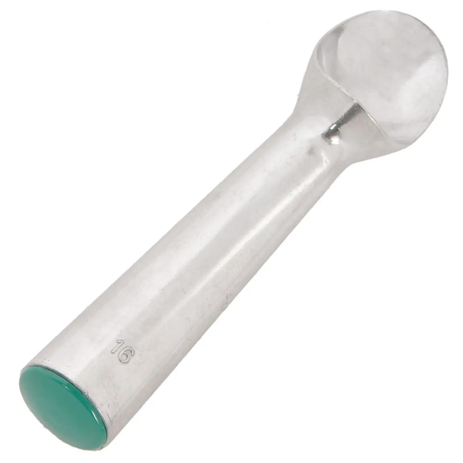 Cucchiaio gelato 16 palle/litro  74 ml 4,5x17,7 cm verde alluminio (1 unità)