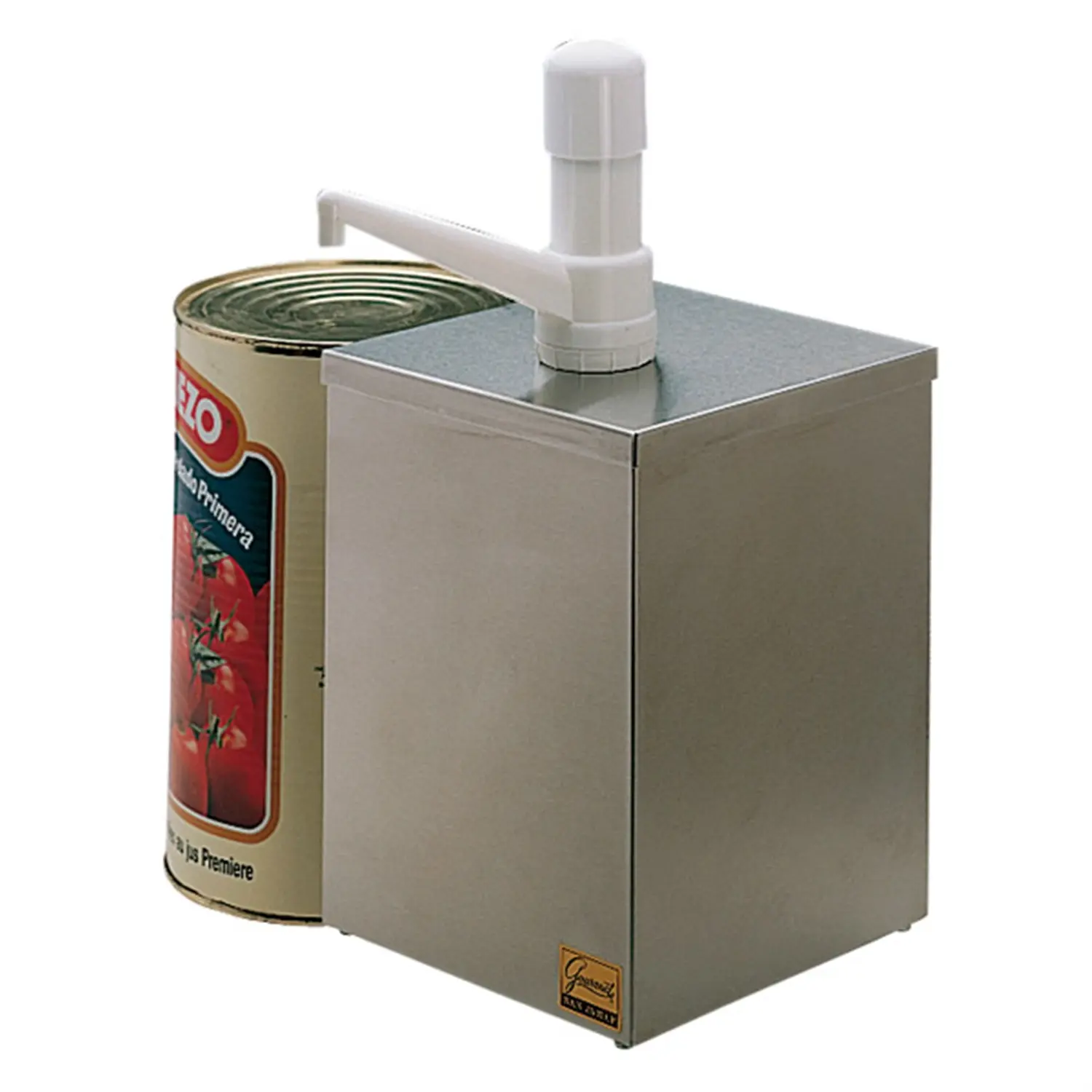 Dispenser per condimento 1 pompa   18,2x18,2x39 cm argento acciaio inox (1 unità)