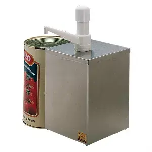 Dispenser per condimento 1 pompa   18,2x18,2x39 cm argento acciaio inox (1 unità)