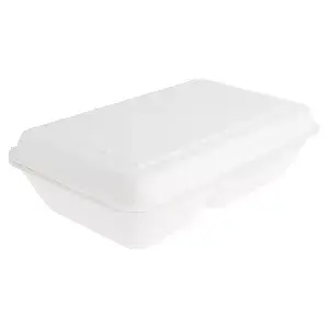 Contenitori 2 scomparti bionic 1 l 16,5x22,5x6,4 cm bianco bagassa (500 unità)
