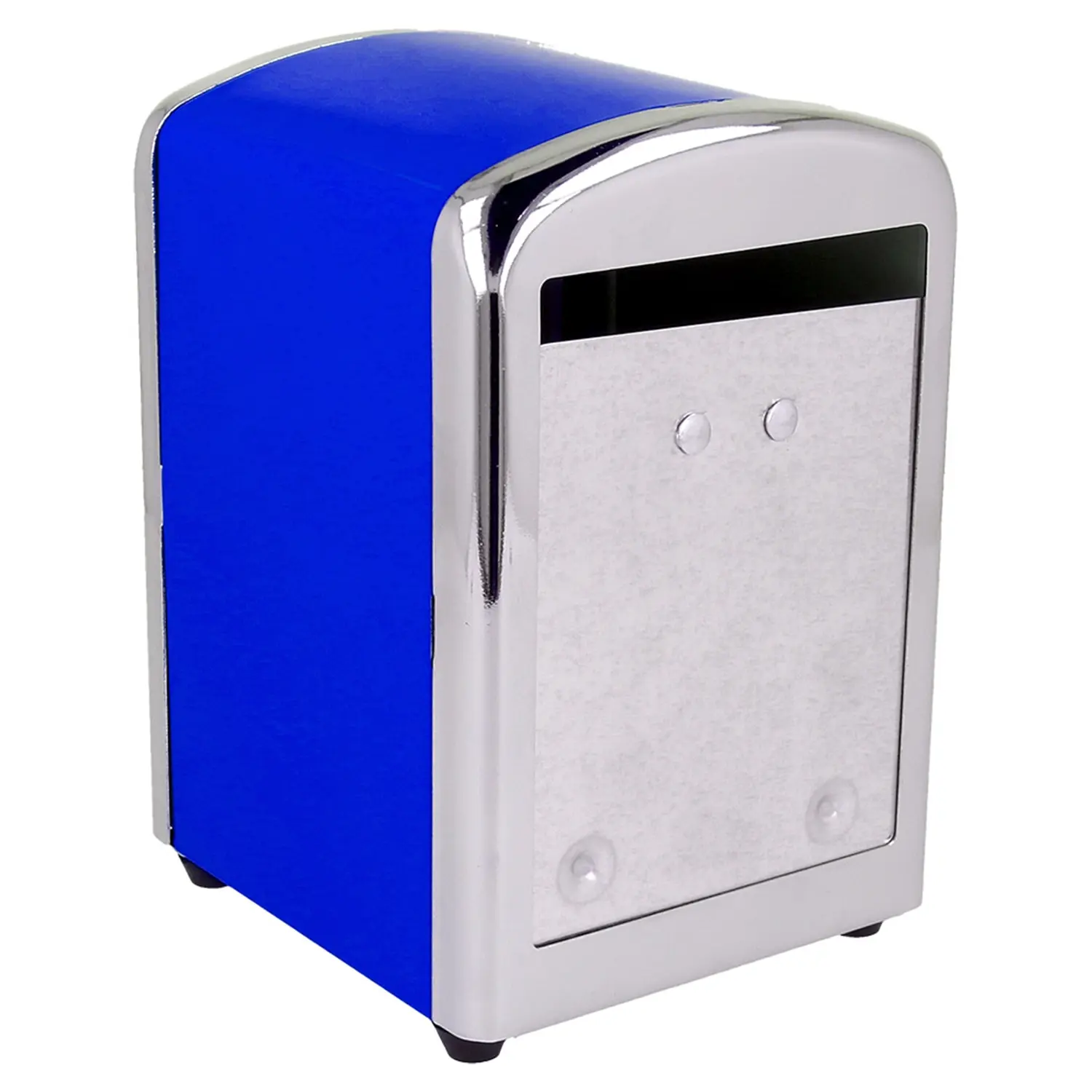 Dispensador guardanapos - mini servis   10,5x9,7x14 cm azul inox (12 unidade)