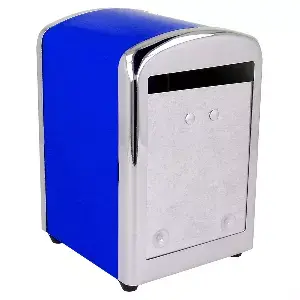 Dispenser per tovaglioli di carta "mini servis"   10,5x9,7x14 cm blu acciaio inox (12 unità)