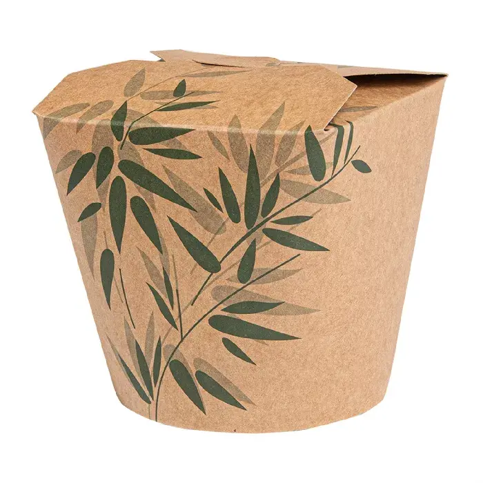Ricipienti multiuso per microonde feel green 780 ml 275 + 25 pe g/m2 ø9x9 cm marrone cartone (50 unità)
