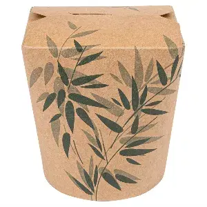 Ricipienti multiuso per microonde feel green 960 ml 275 + 25 pe g/m2 ø9x10,8 cm marrone cartone (50 unità)