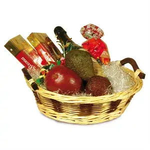 Cesto per lotti rotonda  ø 33x9 cm marrone vimine (40 unità)
