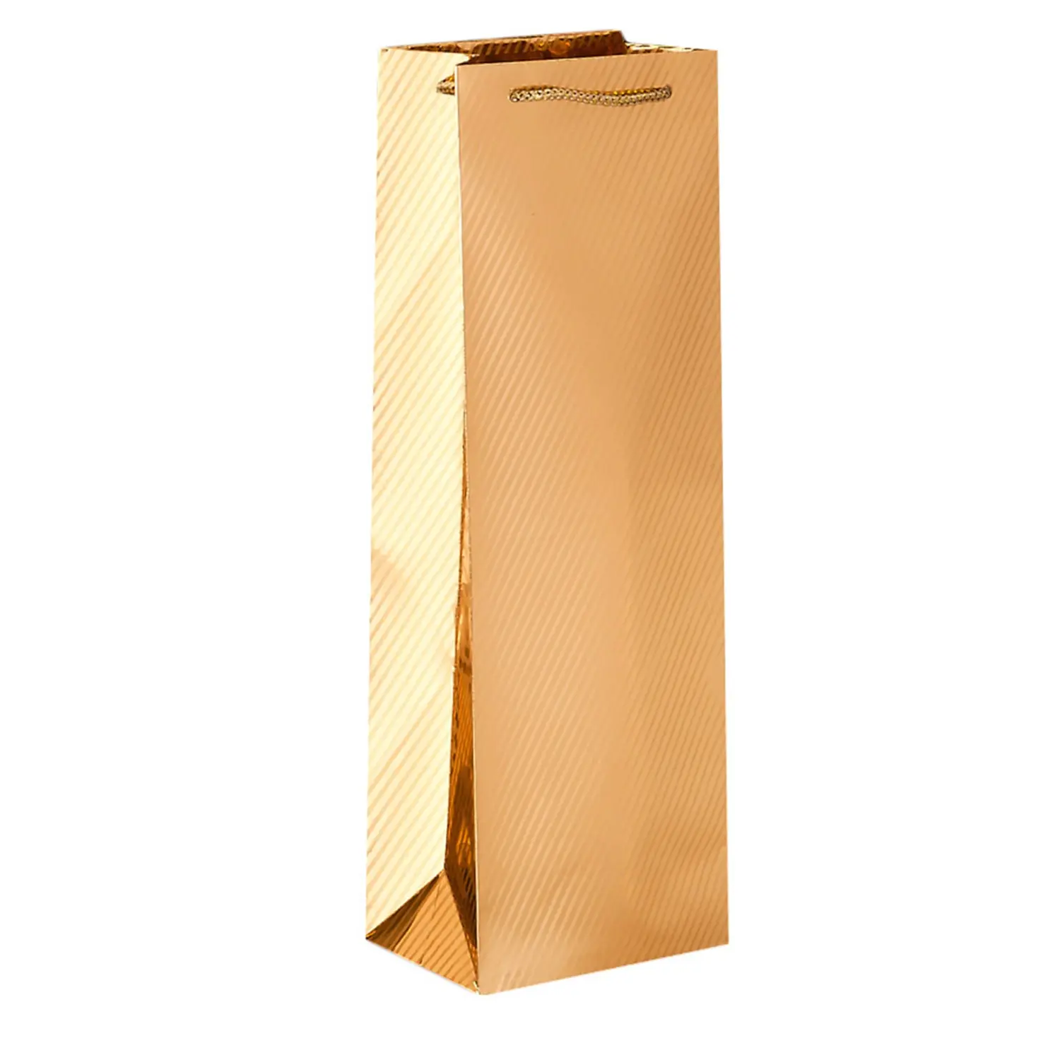 10 u. sachetti per botiglie, metallizzati  120 g/m2 12,3+7,8x36 cm oro carta (1 unità)