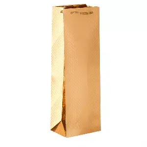 10 u. sachetti per botiglie, metallizzati  120 g/m2 12,3+7,8x36 cm oro carta (1 unità)