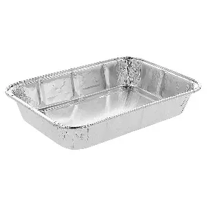 Vaschetta rettangolare  590 ml 18,8x13,3x3 cm alluminio (1600 unità)