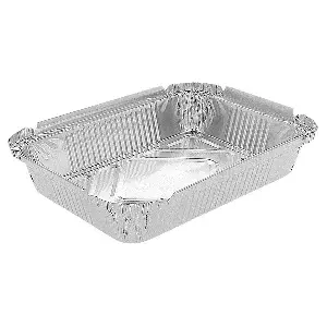 Vaschetta rettangolare  470 ml 14,5x12x4 cm alluminio (100 unità)