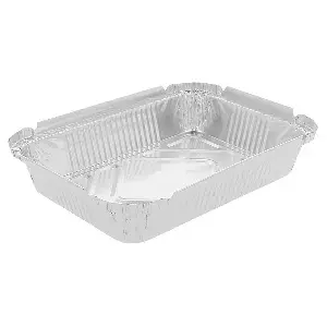 Vaschetta rettangolare  585 ml 19,2x14x3 cm alluminio (100 unità)