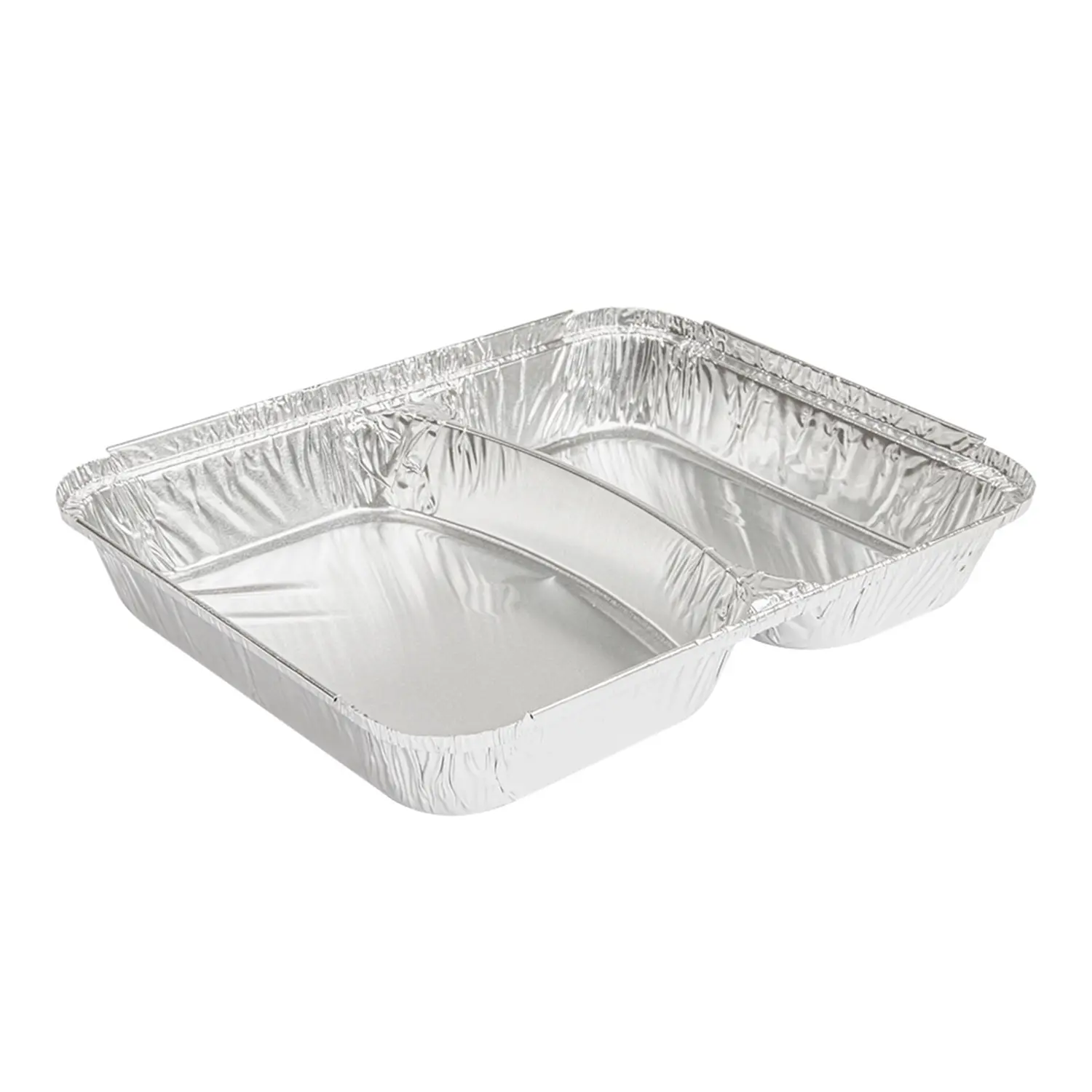 Contenitore -2 scomparti  350/480 ml 22,7x17,7x3 cm alluminio (800 unità)