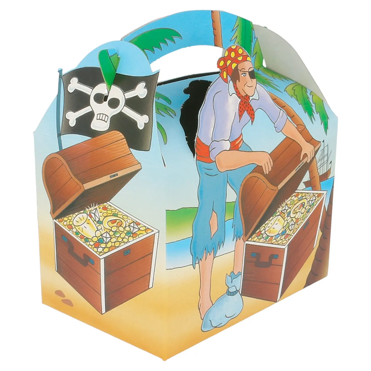 Scatole menu bambini pirati 'piratas' 320 g/m2 15,50x10,50x17,50 cm quatricomia cartone (300 unità)