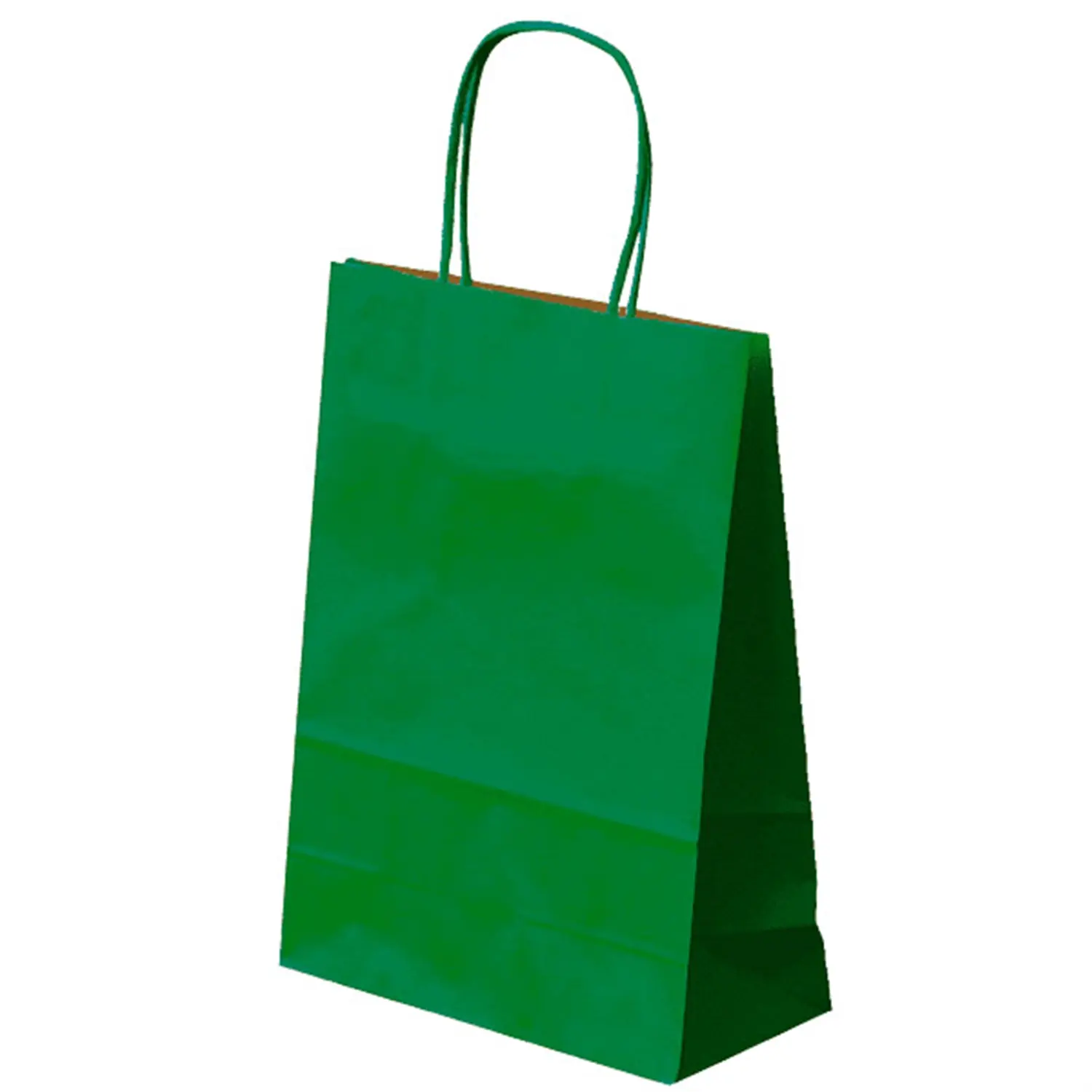 Sacchetti sos con manici  80 g/m2 20+10x29 cm verde kraft (250 unità)