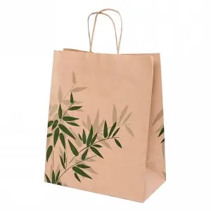 Sacos sos com asas feel green  80 g/m2 26+14x32 cm natural kraft (250 unidade)