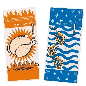 Sacchetto per 1 pollo  45 g/m2 + 20µ pp 18+6x35 cm bianco carta (500 unità)