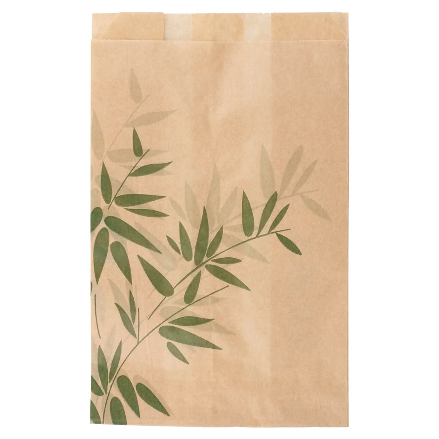 Sacchetti hamburger feel green - pfas free  34 g/m2 12+7x18 cm naturale pergamana antigrassi (500 unità)