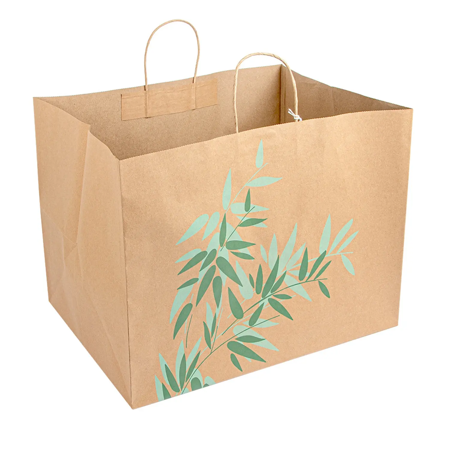 Sacchetti sos traiteur feel green  110 g/m2 43+33x33 cm naturale kraft (100 unità)