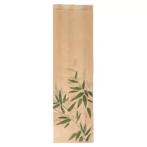 Sacchetti baguettes feel green - pfas free  34 g/m2 9+4x30 cm naturale pergamana antigrassi (500 unità)