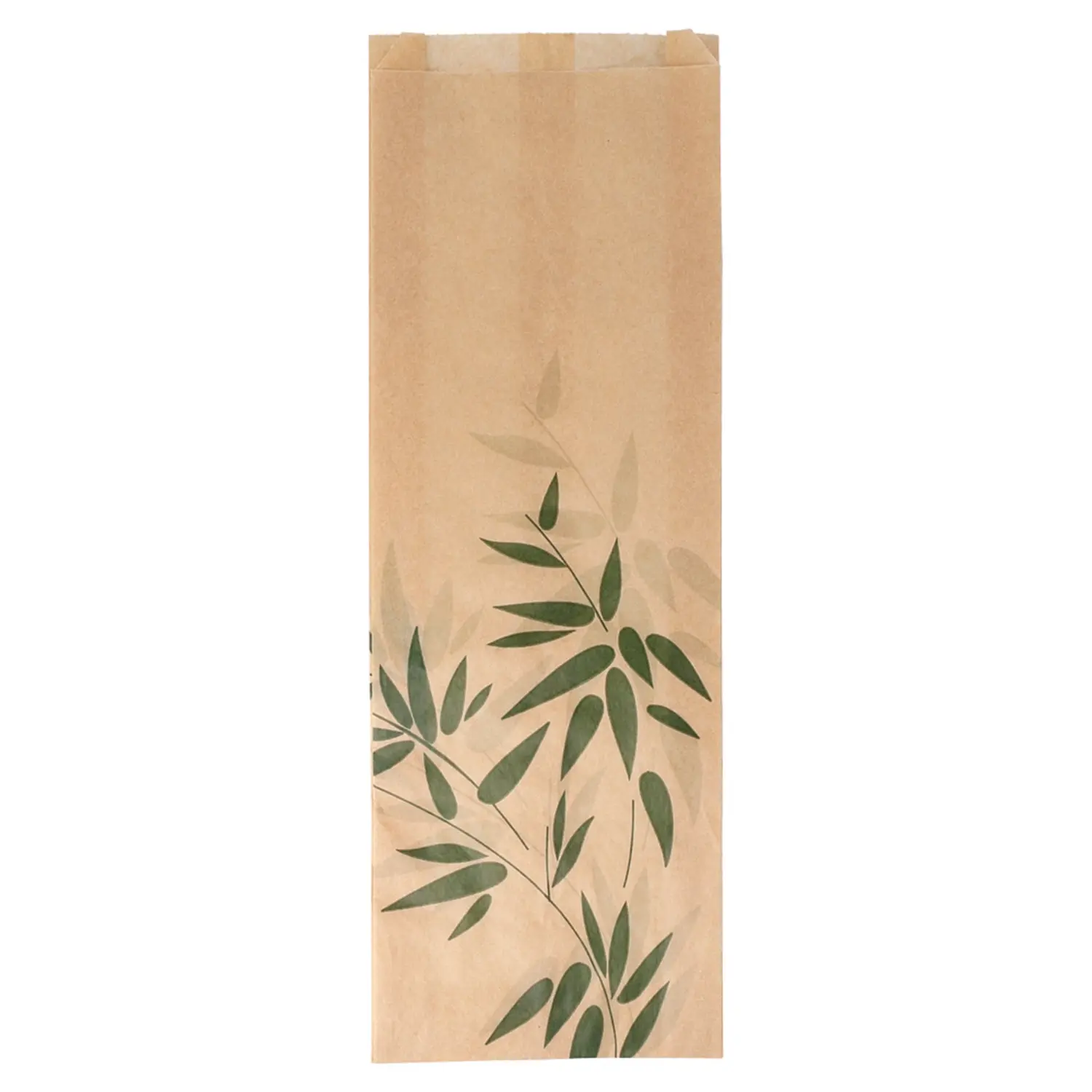 Sacchetti baguette garni feel green - pfas free  34 g/m2 12+4x35 cm naturale pergamana antigrassi (500 unità)