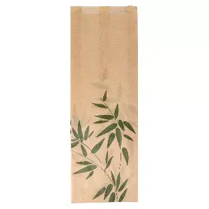 Sacchetti baguette garni feel green - pfas free  34 g/m2 12+4x35 cm naturale pergamana antigrassi (500 unità)
