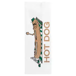 Sacchetti hot dog pfas free  35 g/m2 7+5x18 cm bianco pergamana antigrassi (500 unità)