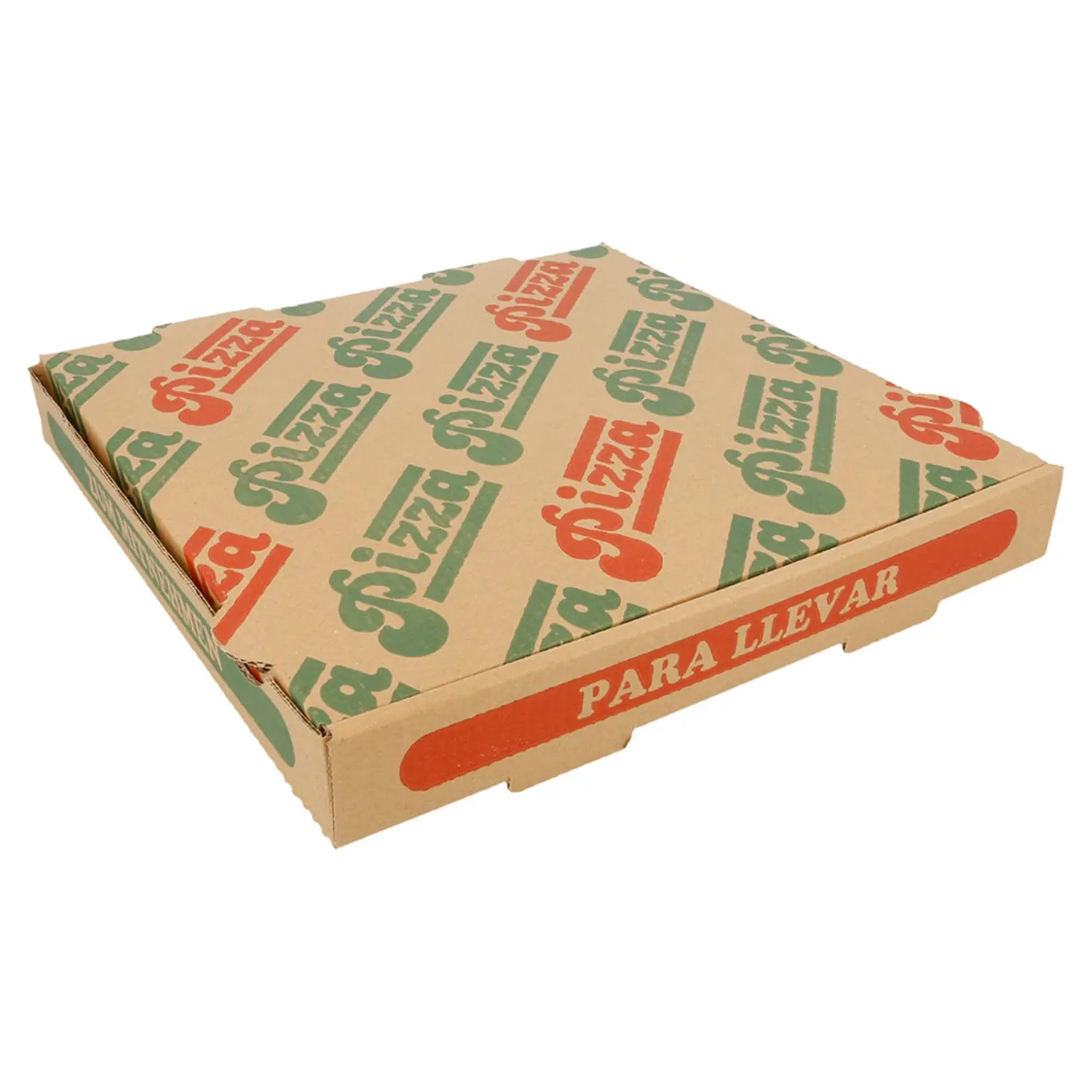 Caixas de pizza  350 g/m2 26x26x3,5 cm natural cartão microcanal (100 unidade)