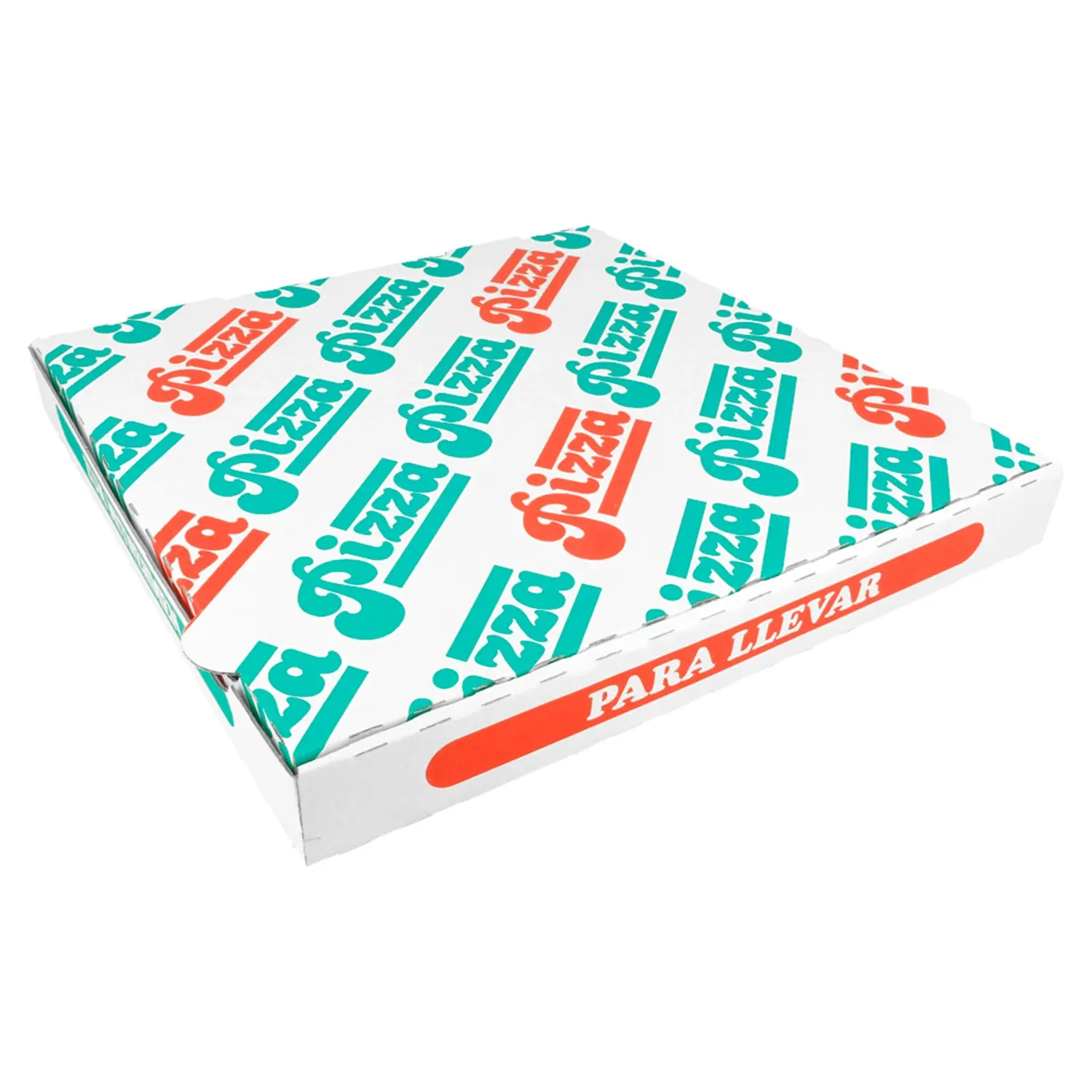 Cajas de pizza  348 g/m2 32x32x3,5 cm blanco cartón microcanal (100 unid.)