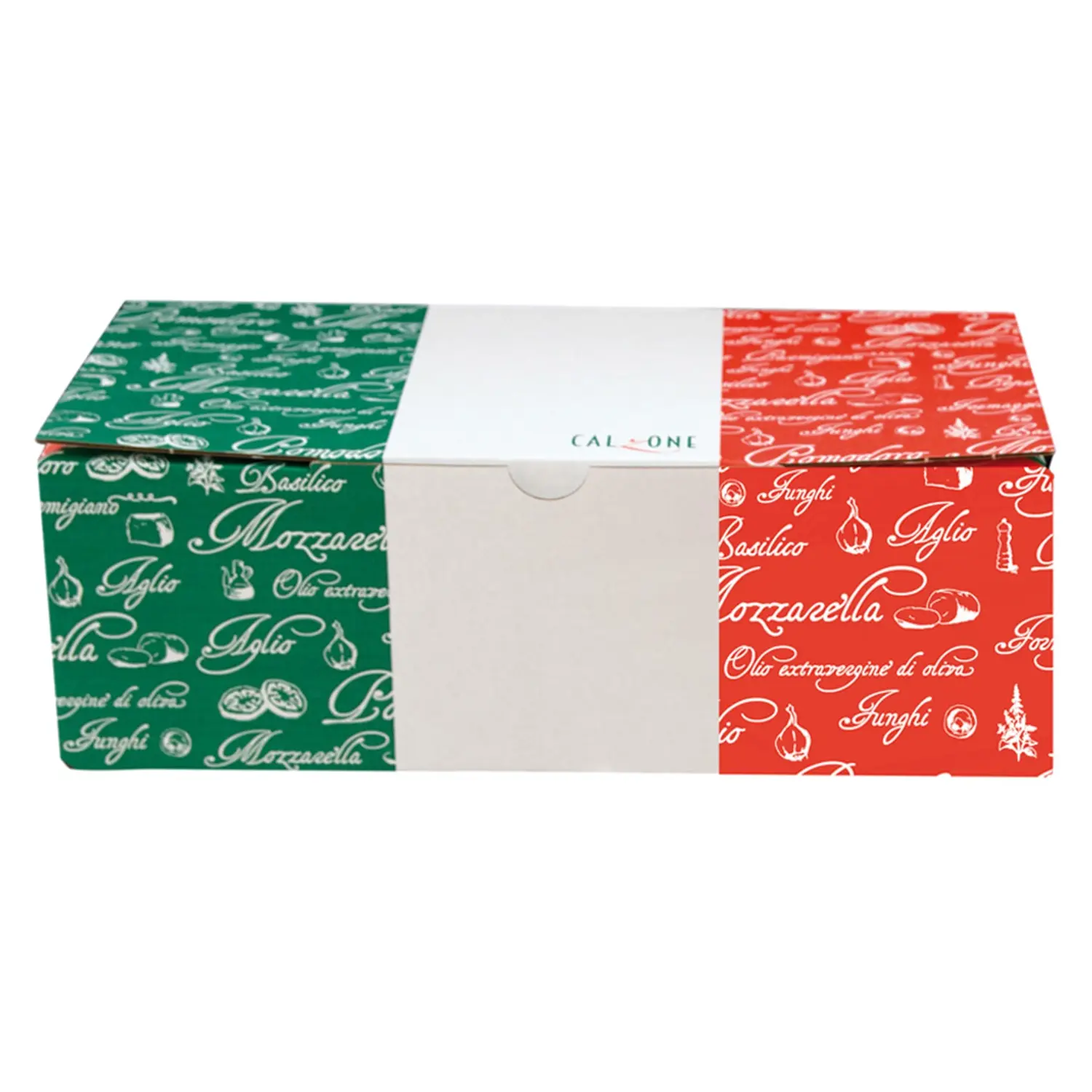 Scatole pizza calzone   27x15x7 cm bianco cartone (100 unità)