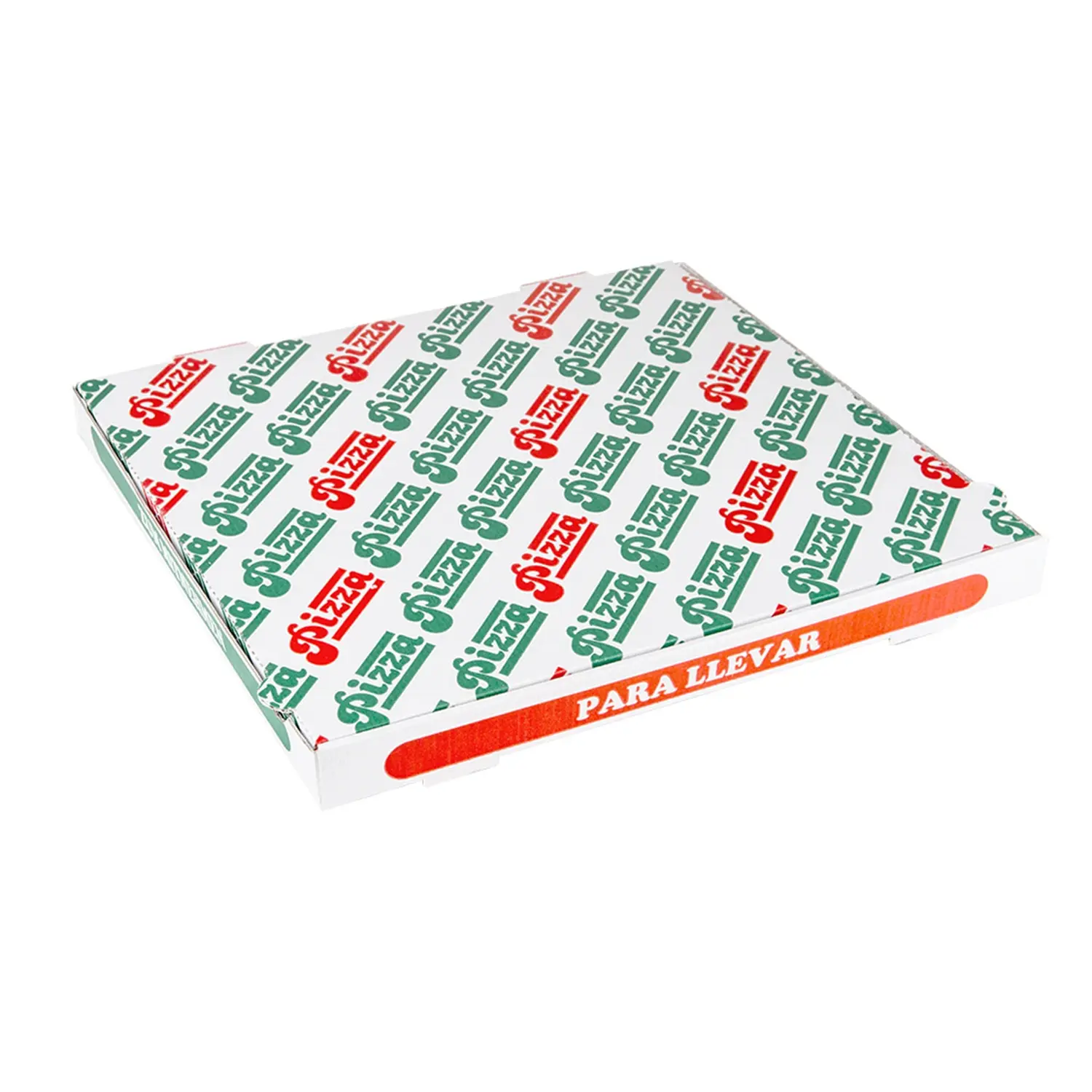 Caixas de pizza  348 g/m2 40x40x3,5 cm branco cartão microcanal (100 unidade)
