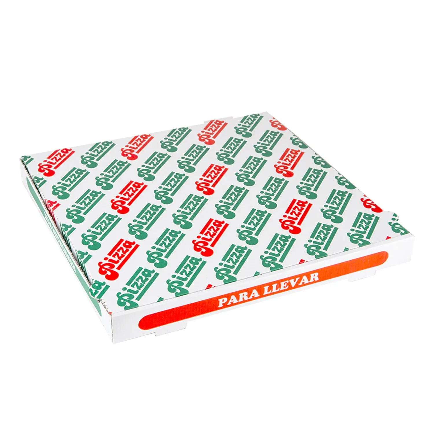 Caixas de pizza  348 g/m2 40x40x4 cm branco cartão microcanal (100 unidade)