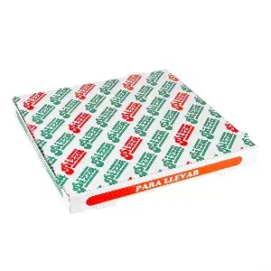 Cajas de pizza  348 g/m2 40x40x4 cm blanco cartón microcanal (100 unid.)