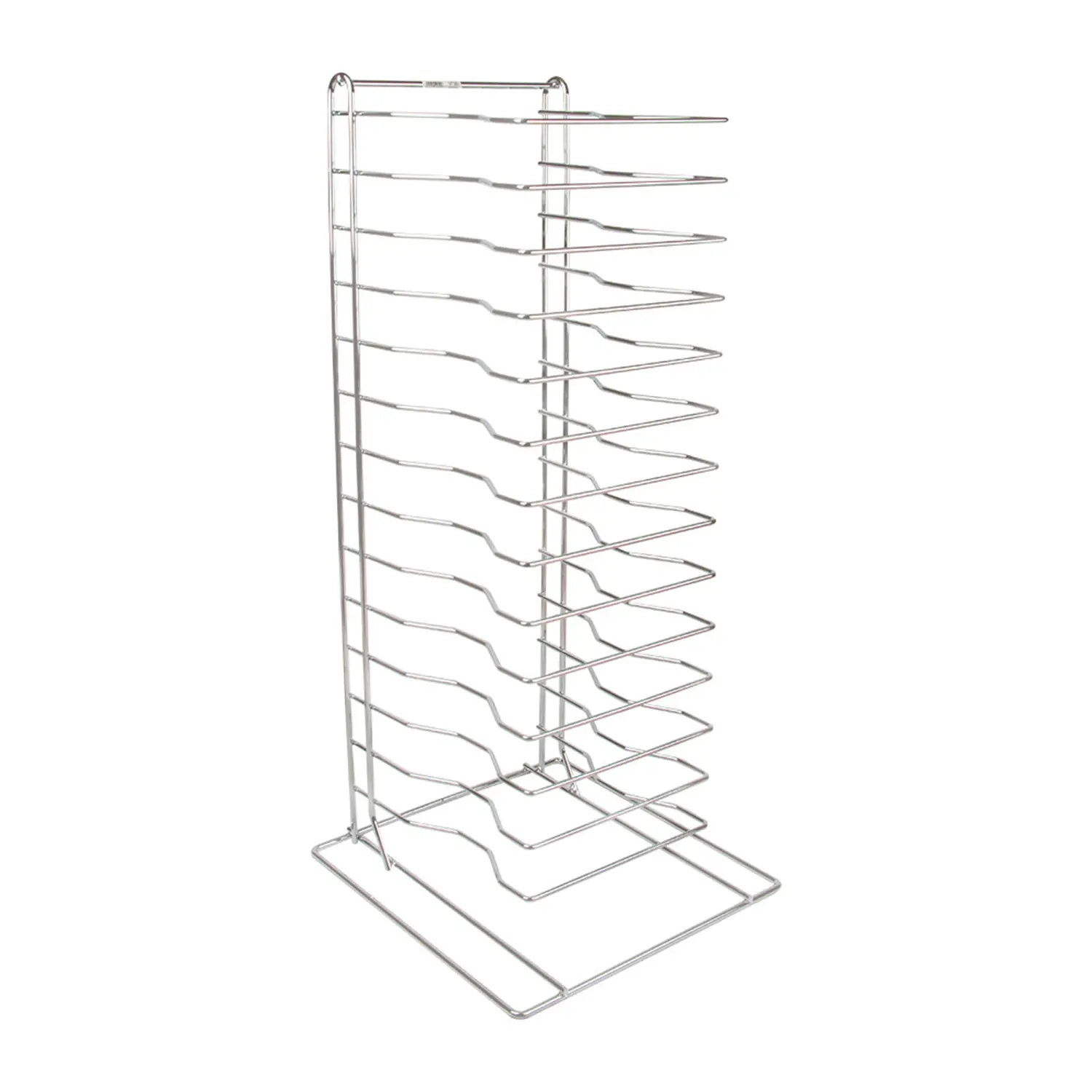 Porta pizza 15 piani   30,4x30,4x68 cm argento metal (1 unità)