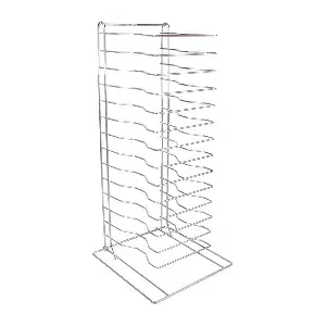 Porta pizza 15 piani   30,4x30,4x68 cm argento metal (1 unità)