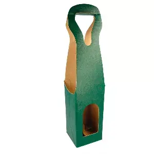100 u. scatole 1 bottiglia  9x9x41 cm verde cartone (100 unità)