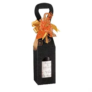 100 u. scatole 1 bottiglia   9x9x41 cm nero cartone (100 unità)