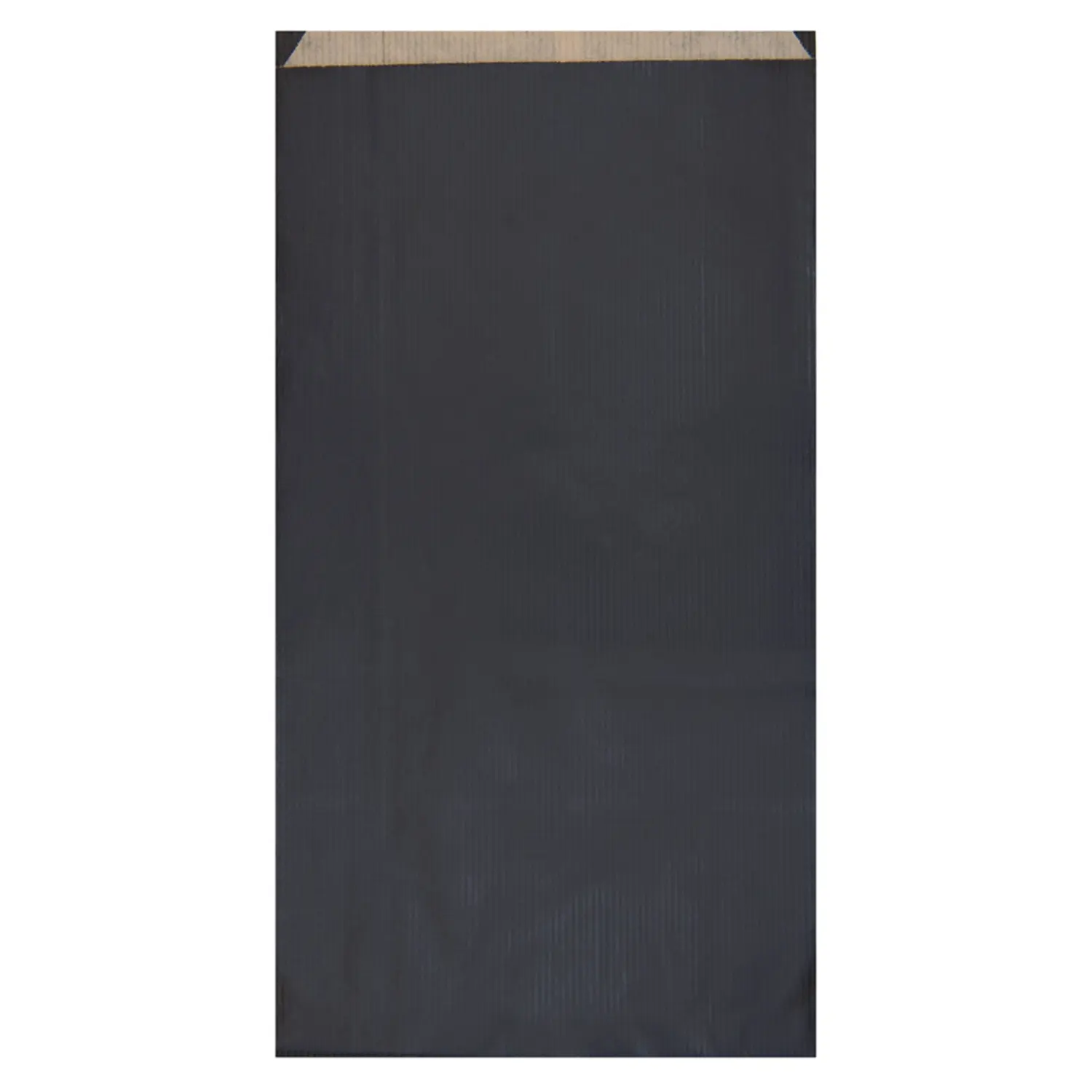 Sacchetti piani  60 g/m2 19+8x35 cm nero kraft a costine (250 unità)