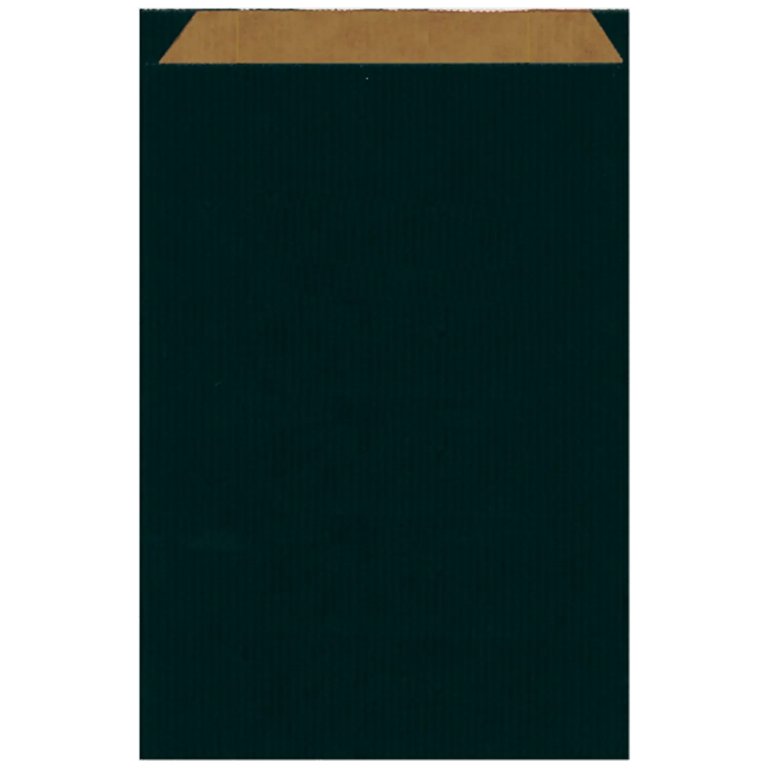Sacchetti piani  60 g/m2 26+9x38 cm nero kraft a costine (250 unità)
