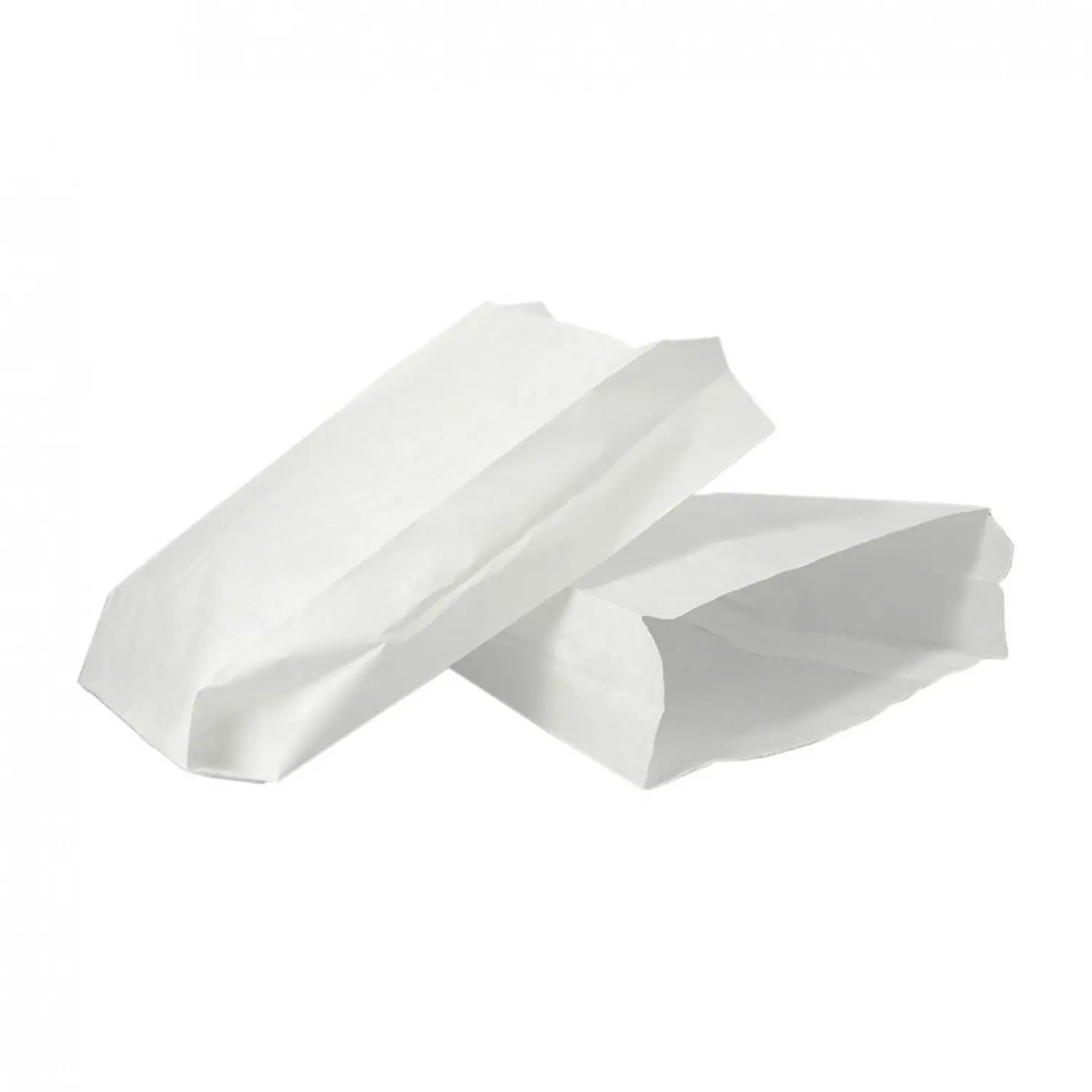 1000 unidades de sacos anti-gordura para fast food brancos (14+5x23cm) | Ref: 14B/23AG
