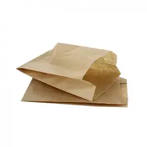 1000 unidades. Sacola de papel kraft para alimentos (14+5x25cm) | Ref: 14K/24