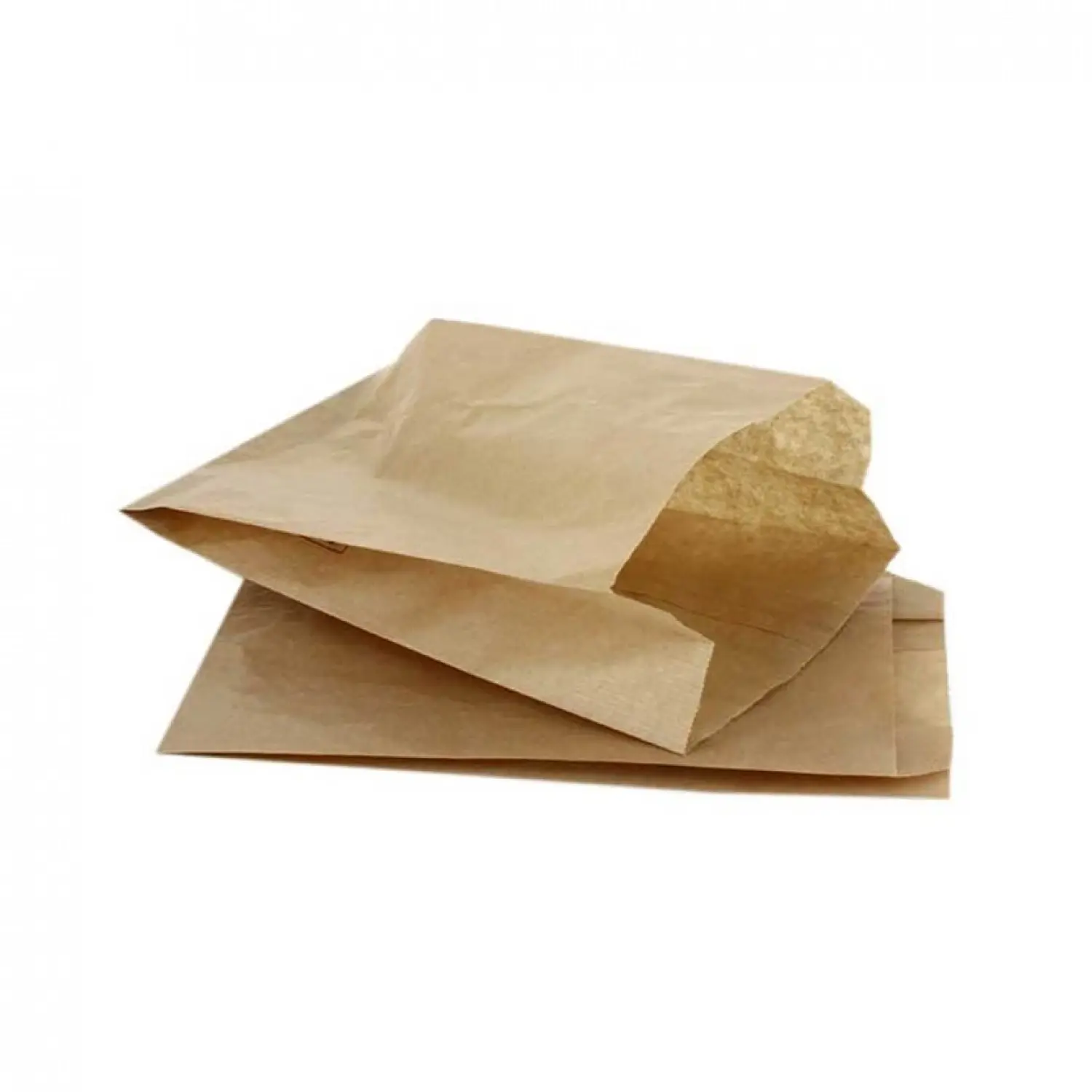 1000 unidades. Saco anti-gordura de papel kraft para alimentos (14+7x27cm) | Ref: 14K/24AG